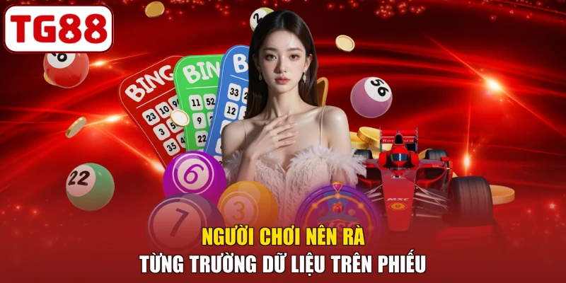 Người chơi nên rà từng trường dữ liệu trên phiếu